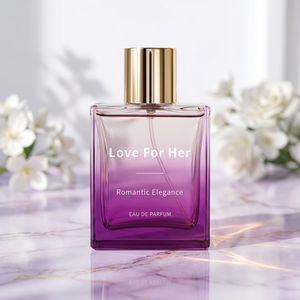 Profumo da Donna Serie Romantic Love, in Vetro Sfumato Viola, <span class=keywords><strong>Fragranza</strong></span> Floreale Delicata per Tutto il Giorno - Product Image 1