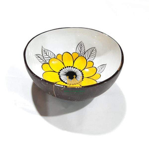 Handmade Lacquer <b>Coconut</b> <b>Shell</b> Bowls Natural Vegan Friendly Salad Bowls for Zero Waste Kitchen Decor - Product Image 2