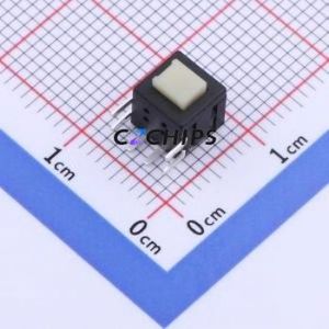 TP55813175 Push Button Switch Through hole Component (THT) Switch Self-Locking Square Button Right Angle Insert 100mA - Product Image 1