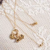 Délicat or fleur breloques émail bijoux mois fleur pierre de naissance pas de décoloration naissance fleur pendentif fait à la main bricolage fabrication
