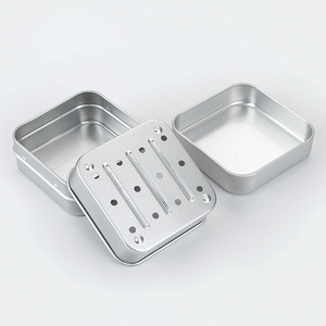 Thiết Kế Mới Biểu Tượng Tia Laser Không Gỉ Du Lịch Tin Hộp Xà Phòng Ba Hai Lớp Thoát Nước Nhôm Xà Phòng Trường Hợp Cho Xà Phòng Thanh Phòng Tắm - Product Image 3