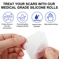Feuilles de gel de silicone transparentes de qualité médicale pour cicatrices, ruban adhésif respirant pour la réparation des cicatrices, soin professionnel de la peau, gestion des cicatrices NDC