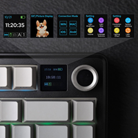 Teclado Mecánico Inalámbrico AULA F75 MAX con Pantalla Inteligente TFT, Montaje Gasket, Tri-Modo, RGB, Interruptores Intercambiables en Caliente, Teclado para Juegos con Acabado Cremoso