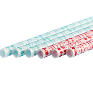 Customizable Reusable Plastic Straws BPA-Free Christmas Replacement Hard PP Plastic Drink Tumblers Straw