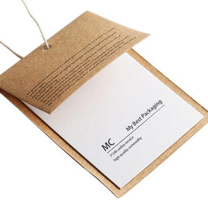 Custom Design 2 Layers Price clothes envelope  hang tags for clothes custom wig  Printed Logo Swing Label tag - Product Image 4