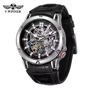 WINNER Orologio Meccanico con Movimento Originale, Cinturino in Vera Pelle, Automatico da Uomo, Impermeabile, Autonomia di 72 Ore - Product Image 2