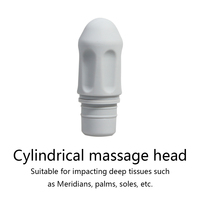 4 pièces de têtes de massage en silicone, accessoires personnalisés, 18,5 mm pour masseur à percussion des tissus profonds / pistolet à fascia
