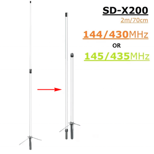 Antenne de base en fibre de verre Diamonds X200 VHF UHF 6/8dB 144/430MHz - Product Image 3