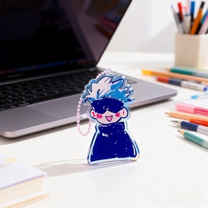 Porte-clés personnalisé YAKELIKE avec logo imprimé UV, dessin animé, holographique, en acrylique, cadeau promotionnel - Product Image 1