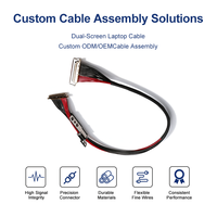 Câble micro-coaxial LVDS fiable ICape, pas de 0,5 mm, connecteurs adaptateurs 30 broches, conducteur en cuivre plaqué argent, haute vitesse