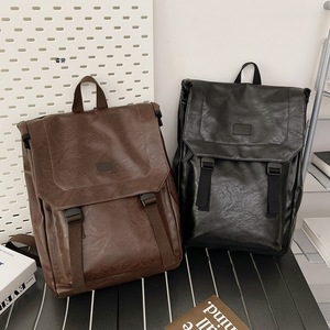 Japanese Style Workwear <b>Backpack</b> 15 Inches Waterproof Large Capacity For College Students Male Laptop Travel Bag Solid Color - Product Image 4