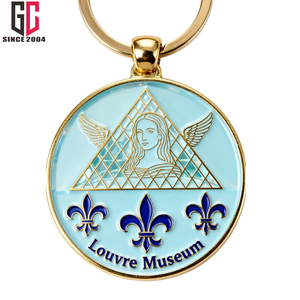 14 ans d'usine porte-clés métal émaillé personnalisé porte-clés thème <span class=keywords><strong>tourisme</strong></span> français Seine musée du Louvre cathédrale Notre-Dame - Product Image 4