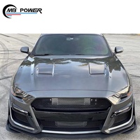 Kit de carrosserie pour Mustang 2018-2020y mise à niveau vers GT500 Facelift pare-chocs de voiture capot jupes latérales aile arrière accessoires de voiture