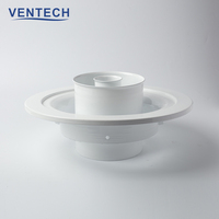Diffuseur d'air rond en aluminium réglable pour plafond, diffuseur d'air HVAC pour système de ventilation