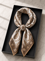 Foulard carré en soie imprimé léopard 65x65cm, tissé jacquard, impression numérique, cadeau OEM, style décontracté pour femme, foulard en soie personnalisé, vente en gros