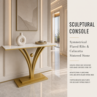 Table console moderne et luxueuse murale en bois et en métal style panneau d'armoire meubles de maison pour le salon