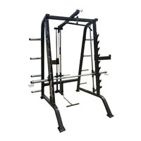 Máquina de gimnasio multifuncional para uso comercial, aparato de ejercicio multifuncional, con estante para sentadillas