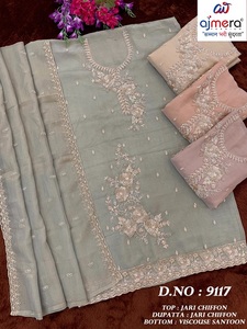 Embroidered Ajmera Fashion Women's Traditional Ethnic Suit for Wedding Festival Party-Quick Dry Wrinkle Free Stretchable All - Product Image 2