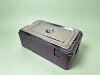 Conteneur alimentaire isotherme en EPP de qualité alimentaire 32L-1 GN, plus sûr que le PE, compatible avec les bacs en acier inoxydable rotomoulé, boîte de restauration sanitaire
