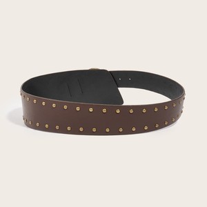 حزام نسائي عريض جديد بتصميم كلاسيكي تنورة تنحيف متطابقة للفتيات من جلد البولي يوريثينك مشبك معدني للنساء أحزمة رعاة البقر الخصر - Product Image 5