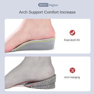 Nhà Máy Trực Tiếp Người Đàn Ông Của Phụ Nữ EVA Chất Liệu Đế Vô Hình Nửa Vòm Chiều Cao Pad Bảy-Điểm Bỏng Ngô Chiều Cao Trong Bán Buôn - Product Image 4