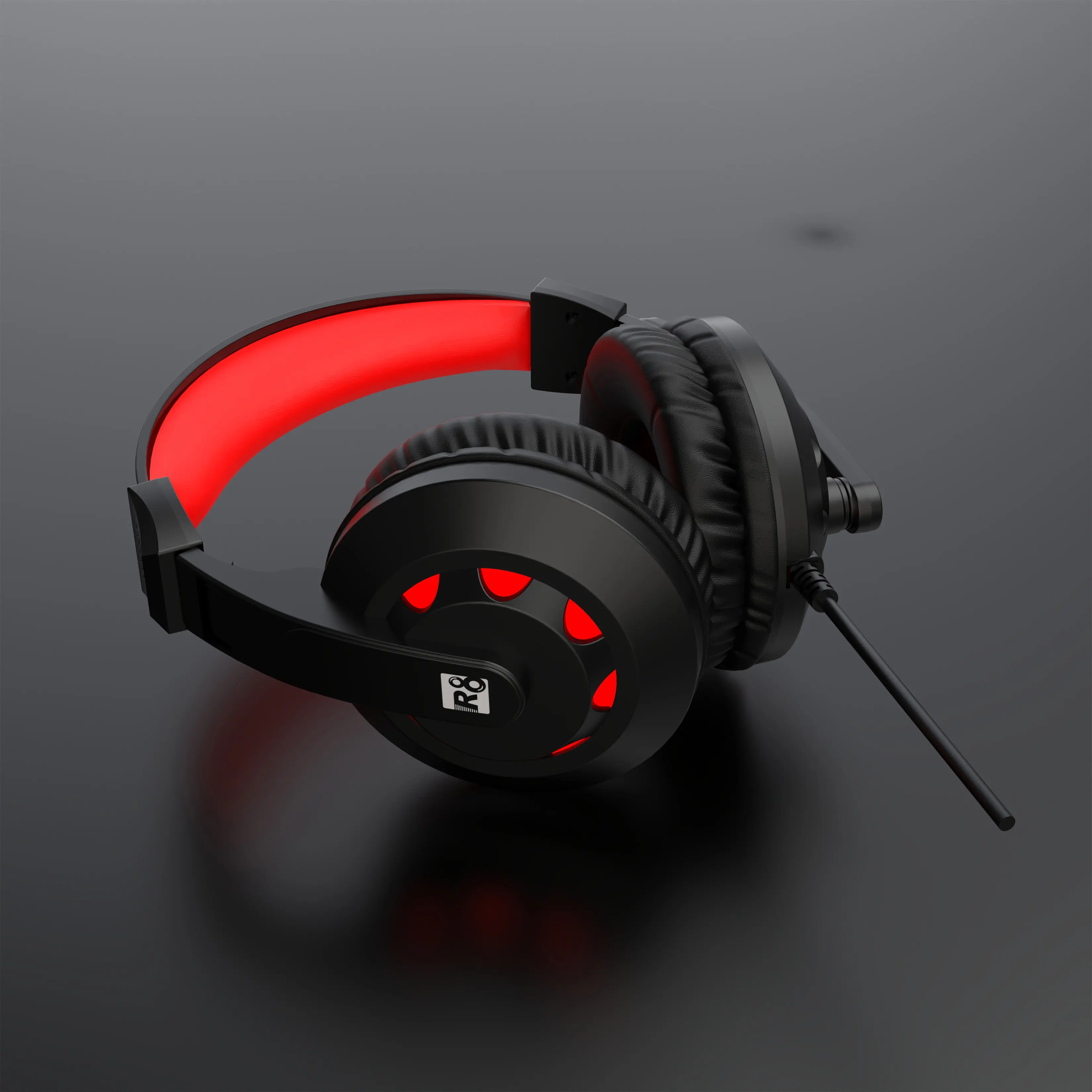 Casque de Gaming avec fil pour PC, avec Microphone rotatif