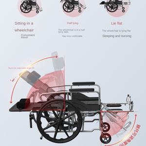 Sedia a rotelle per donne incinte anziane leggere pieghevoli disabili portatili certificate CE senza installazione - Product Image 2