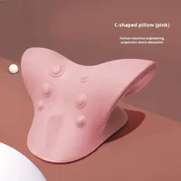 Oreiller en forme de C en matériau EAV, massage cervical, soulagement de la douleur au cou et aux épaules, correcteur d'acupression, dispositif de traction à domicile
