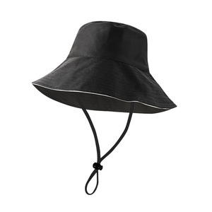 Breathable Wide Brim Sun Hat With Windproof Rope For Fishing Outdoor Activities Adult Sports Cap Solid Color - Product Image 4