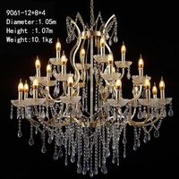 Nouvelle lampe suspendue en acrylique pour salle de mariage, lustre en cristal argenté électroplaqué, décoration, suspension en chaîne de cristal