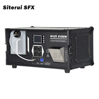 Machine à brouillard électrique SITERUI SFX à base d'eau 2100W avec éclairage laser, flight case, télécommande DMX, réservoir 2.5L pour scène, concert, bar