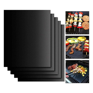Outside <b>BBQ</b> <b>Disposable</b> Grill Mats PTFE Fiberglass Non-Stick Heat Resistant Customizable Sizes Tabletop Use - Product Image 1