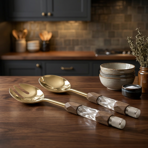 Elegante Juego de Servidores de Ensalada, Cubertería Premium, Cuchara y Tenedor para Servir, para Cenas Familiares, Eventos Especiales, Mesas de Buffet y Hostelería - Product Image 2