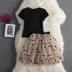 2020 bambini boutique di abiti bambine cigno T-Shirt con glitter star del pannello esterno dei vestiti set - Product Image 2