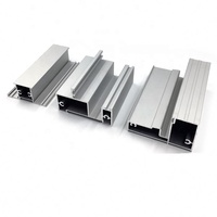 Profilé en aluminium 6063 extrudé sur mesure à haute dureté, usiné CNC, pour portes et fenêtres en verre de cuisine, avec services de découpe et de soudure
