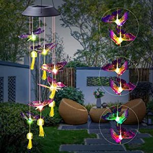 Solar Powered <b>Mirror</b> Ball Wind Chimes LED Hanging <b>Garden</b> Light <b>Outdoor</b> Patio Decor - Product Image 5