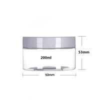 Xypackaging 89 400 200ml 200g 6.8oz Pots en plastique PET transparent vides pour cosmétiques et soins de la peau, emballage de crème pour les yeux