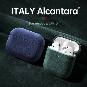 Custodia in pelle di lusso per AirPods Pro <span class=keywords><strong>Cover</strong></span> protettiva per AirPods 1 & <span class=keywords><strong>2</strong></span> per custodie per telefoni cellulari Alcantara - Product Image 2
