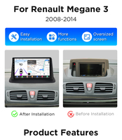 Junsun Qualcomm Chip Android Autoradio pour Renault Megane 3 2008-2014 Apple CarPlay Stereo 360 Caméra 1.8 Ghz