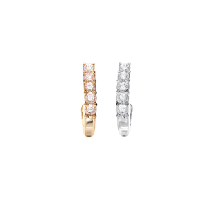 Orecchini a Cerchio Tiffany & Co. con Diamanti, 15mm, Oro Bianco, Diamanti Naturali Taglio Brillante Rotondo, Stile Classico per Uso Quotidiano Femminile - Product Image 1