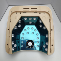 Lampe à ongles UV LED professionnelle personnalisée 2024, sans fil, rechargeable, avec ventilateur, pour deux mains