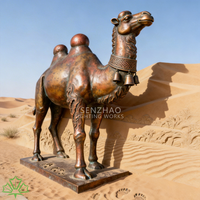 Sculpture de chameau bactrien en bronze coulé sur mesure par Senzhao, grande statue d'animal en métal pour l'art public