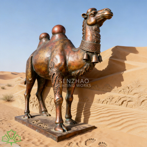 Escultura de Camello Bactriano de Bronce Fundido a Mano Personalizada de Senzhao, Estatua de Animal de Metal Grande para Arte Público - Product Image 2