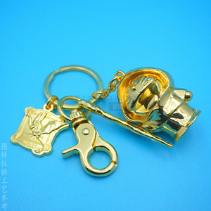 Doraemon Metal <b>Keychain</b> Gold Zinc Alloy <b>Anime</b> Pendant Gift Toy - Product Image 3