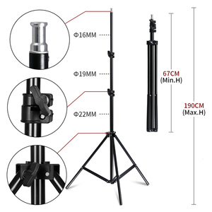 Kit de Iluminación para Fotografía, 2 Fondos de Fotografía de 3x3 Metros, Sombrilla Suave para Soporte de Luz, Bolsa Portátil, para Sesiones de <span class=keywords><strong>Estudio</strong></span> Fotográfico - Product Image 4