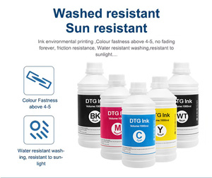 Tinta Pigmentada DTG CMYK Blanca Compatible con Impresora Epson I3200, Impresión Directa en Prendas, Camisetas de Algodón, Venta al Por Mayor - Product Image 2
