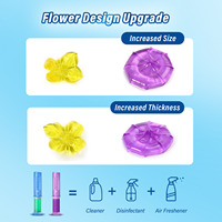 Gel nettoyant WC écologique solide 6 fleurs, parfum agrumes et lavande, désodorisant et détachant naturel