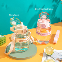 Bouteille d'eau en plastique double compartiment grande capacité pour enfants, sans BPA, anti-fuite, écologique, portable, pour le sport – Vente en gros