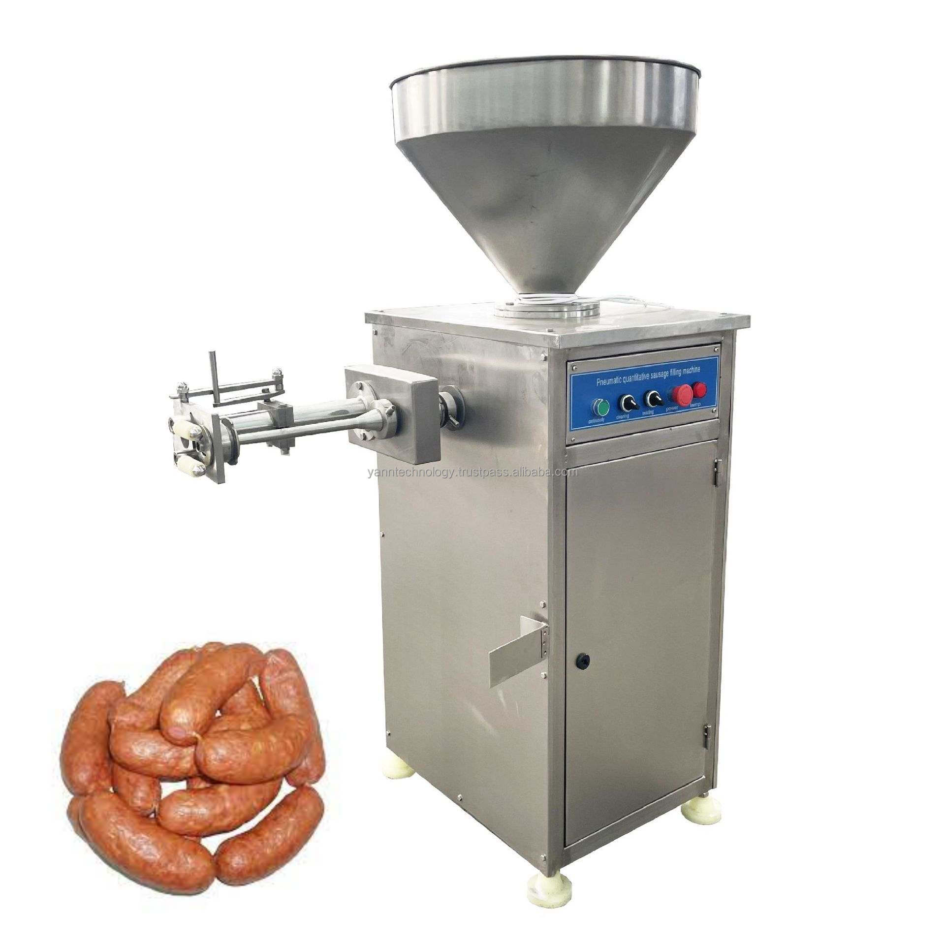 Hot Sale Meat Sausage Filling and Tying Machine Industrial Pneumatic 304 Stainless Steel Electric Sausage Stuffer