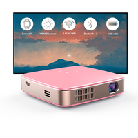 Mini projecteur DLP HD Smart Android 9 fonction d'alimentation Mobile résolution 1080P en option 4K Pico projecteur sans fil téléphone miroir
